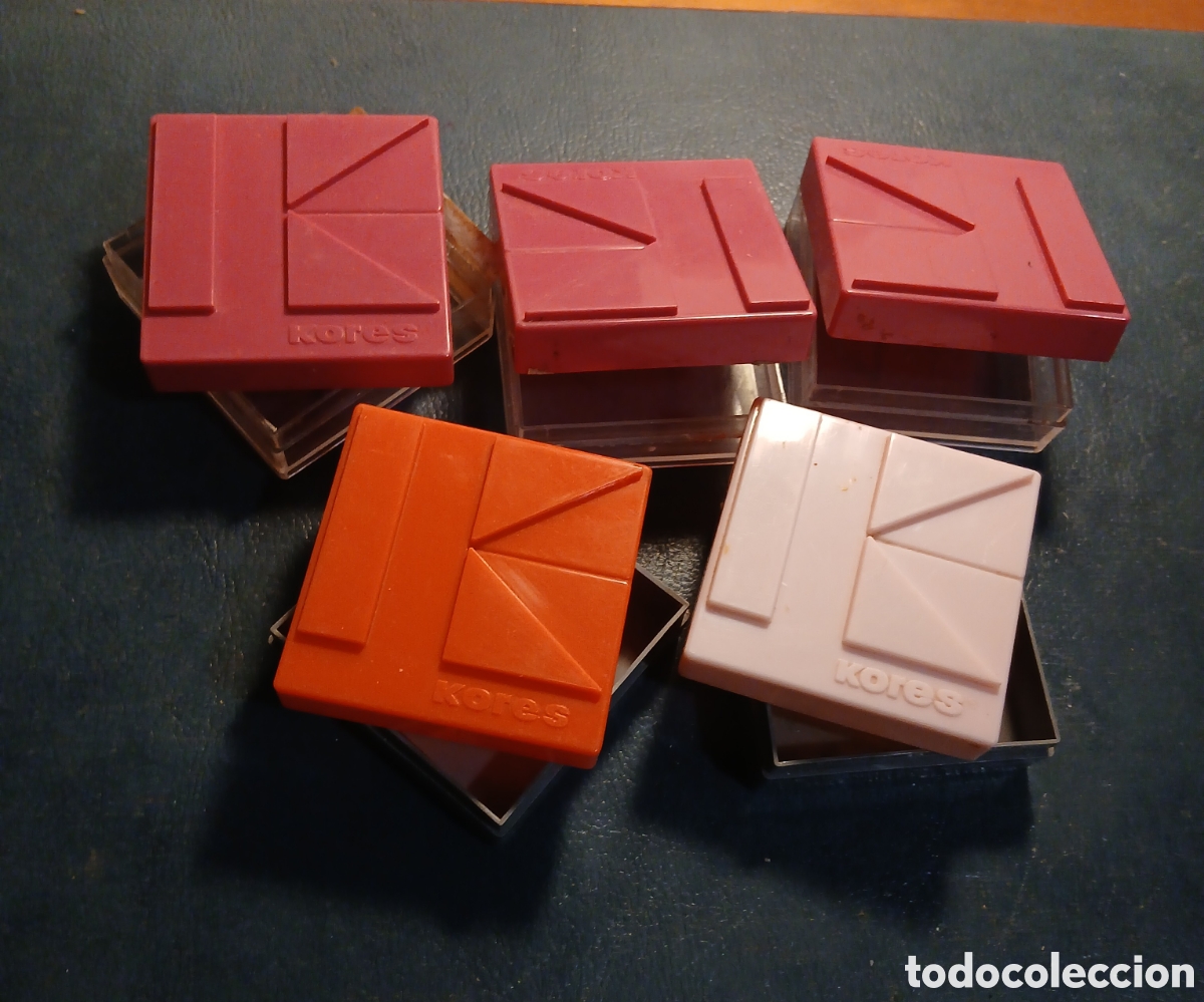 Antig&uuml;edades: 5 cajas vacias cintas Kores - Foto 2