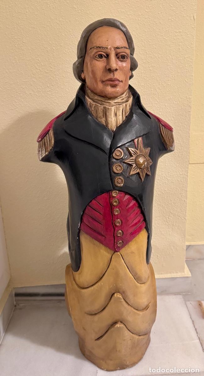Antig&uuml;edades: MASCAR&Oacute;N PROA-BARCO COMMANDER - SHIP FIGUREHEAD -90 CM.! - Foto 1