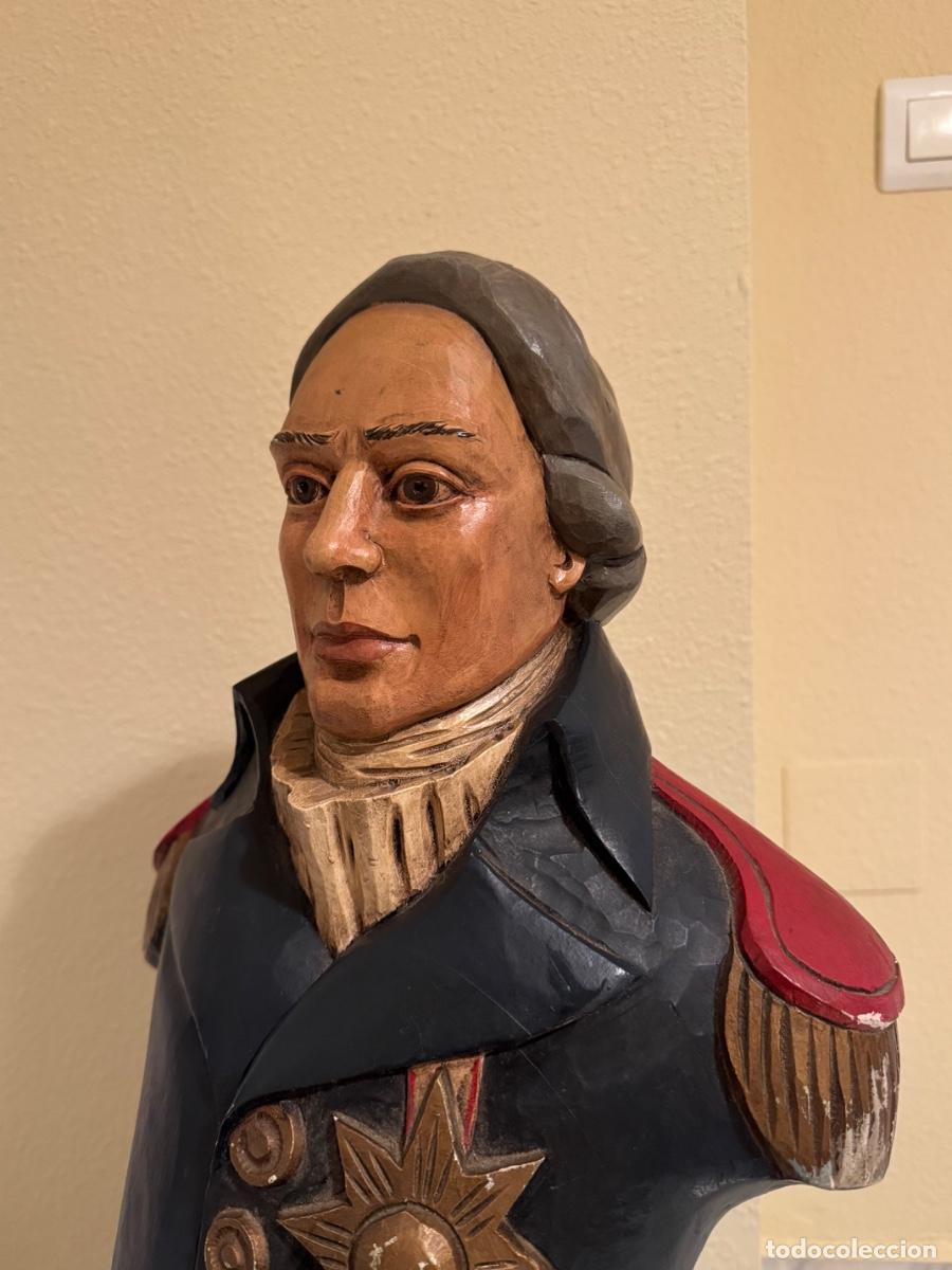 Antig&uuml;edades: MASCAR&Oacute;N PROA-BARCO COMMANDER - SHIP FIGUREHEAD -90 CM.! - Foto 7