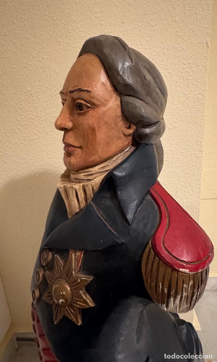 Antig&uuml;edades: MASCAR&Oacute;N PROA-BARCO COMMANDER - SHIP FIGUREHEAD -90 CM.! - Foto 8