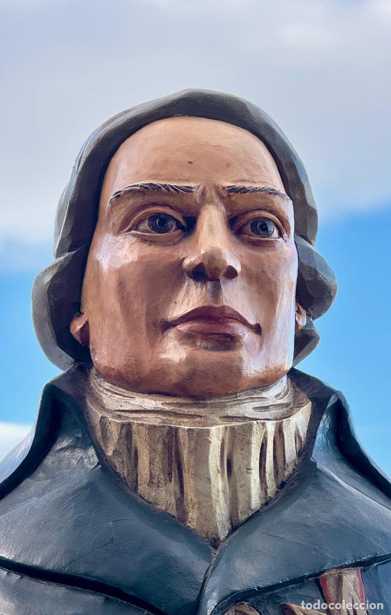 Antig&uuml;edades: MASCAR&Oacute;N PROA-BARCO COMMANDER - SHIP FIGUREHEAD -90 CM.! - Foto 10