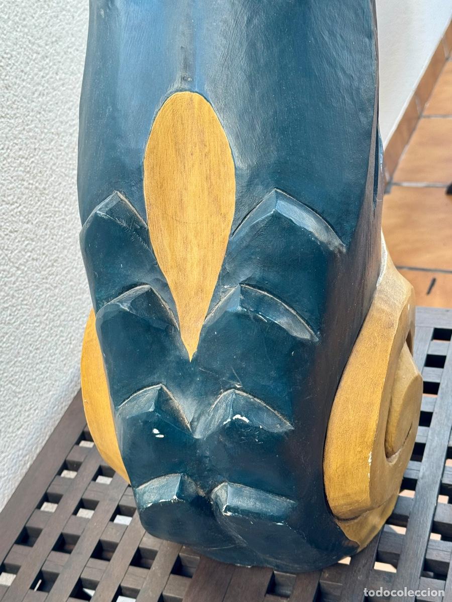 Antig&uuml;edades: MASCAR&Oacute;N PROA-BARCO COMMANDER - SHIP FIGUREHEAD -90 CM.! - Foto 14