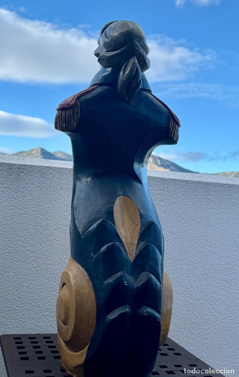 Antig&uuml;edades: MASCAR&Oacute;N PROA-BARCO COMMANDER - SHIP FIGUREHEAD -90 CM.! - Foto 16