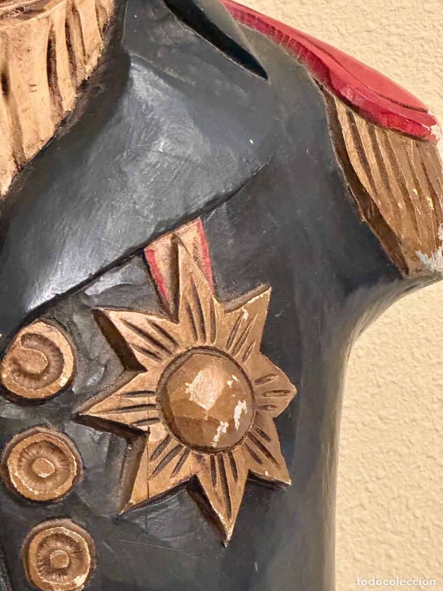 Antig&uuml;edades: MASCAR&Oacute;N PROA-BARCO COMMANDER - SHIP FIGUREHEAD -90 CM.! - Foto 19