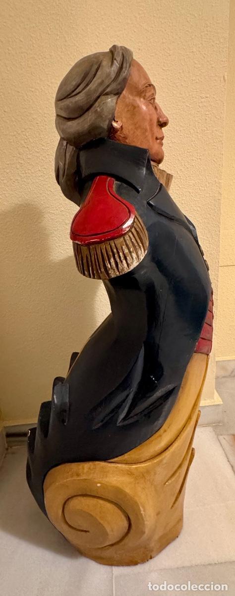 Antig&uuml;edades: MASCAR&Oacute;N PROA-BARCO COMMANDER - SHIP FIGUREHEAD -90 CM.! - Foto 21