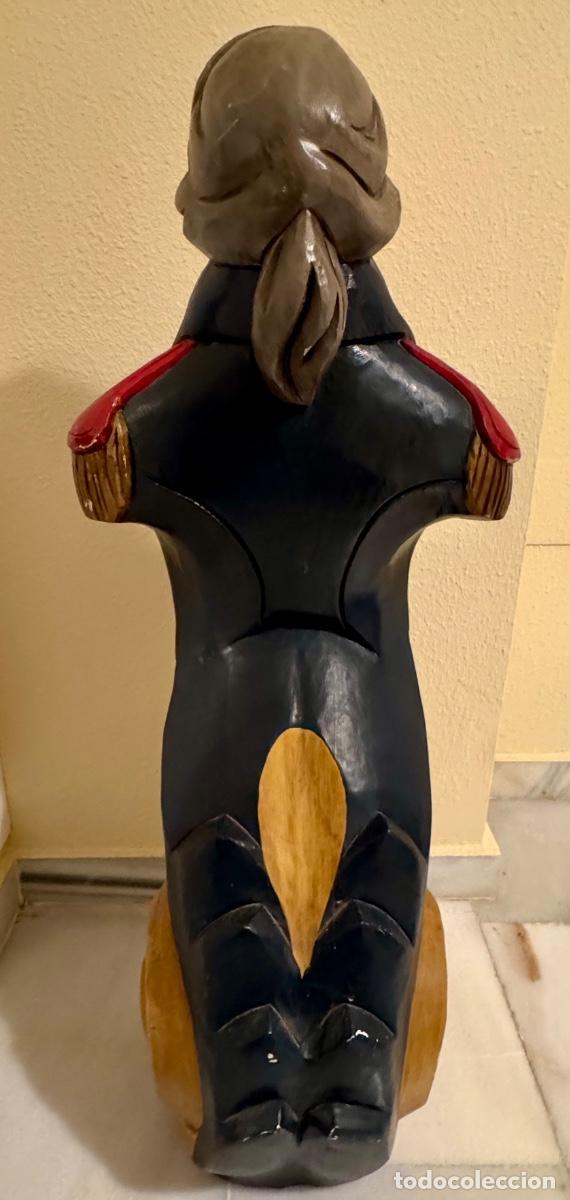 Antig&uuml;edades: MASCAR&Oacute;N PROA-BARCO COMMANDER - SHIP FIGUREHEAD -90 CM.! - Foto 23