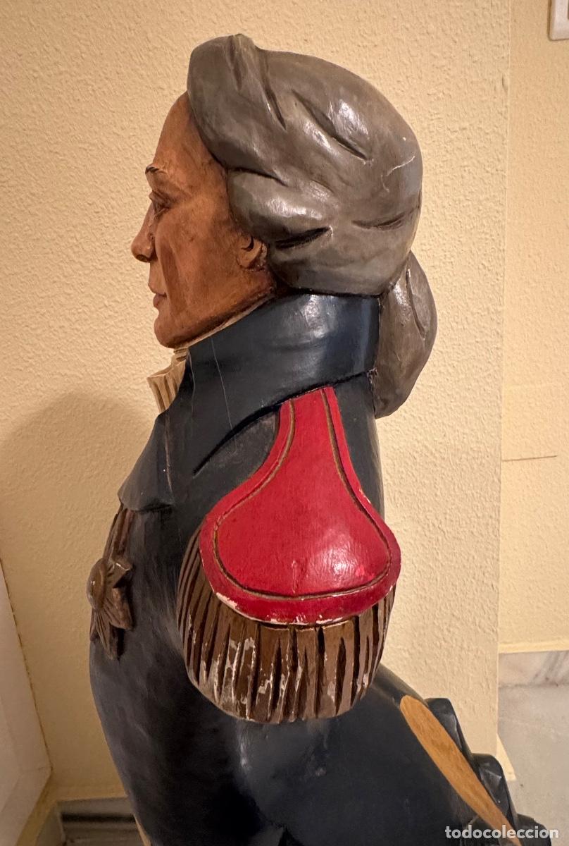 Antig&uuml;edades: MASCAR&Oacute;N PROA-BARCO COMMANDER - SHIP FIGUREHEAD -90 CM.! - Foto 26