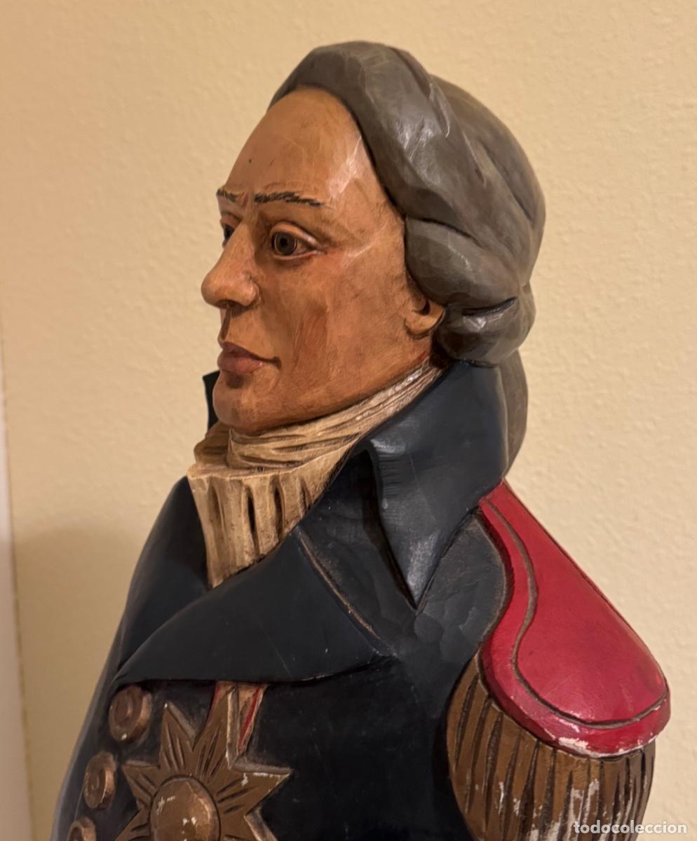 Antig&uuml;edades: MASCAR&Oacute;N PROA-BARCO COMMANDER - SHIP FIGUREHEAD -90 CM.! - Foto 30