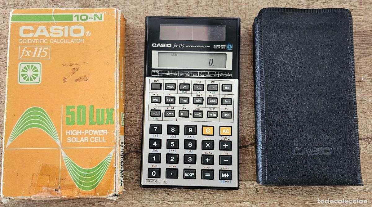 Antig&uuml;edades: CASIO FX-115 FX 115 - CALCULADORA SOLAR CIENTIFICA FUNCIONANDO - EN CAJA - Foto 1