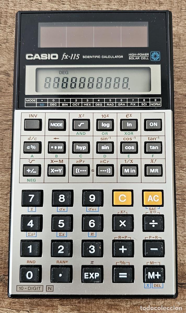 Antig&uuml;edades: CASIO FX-115 FX 115 - CALCULADORA SOLAR CIENTIFICA FUNCIONANDO - EN CAJA - Foto 3