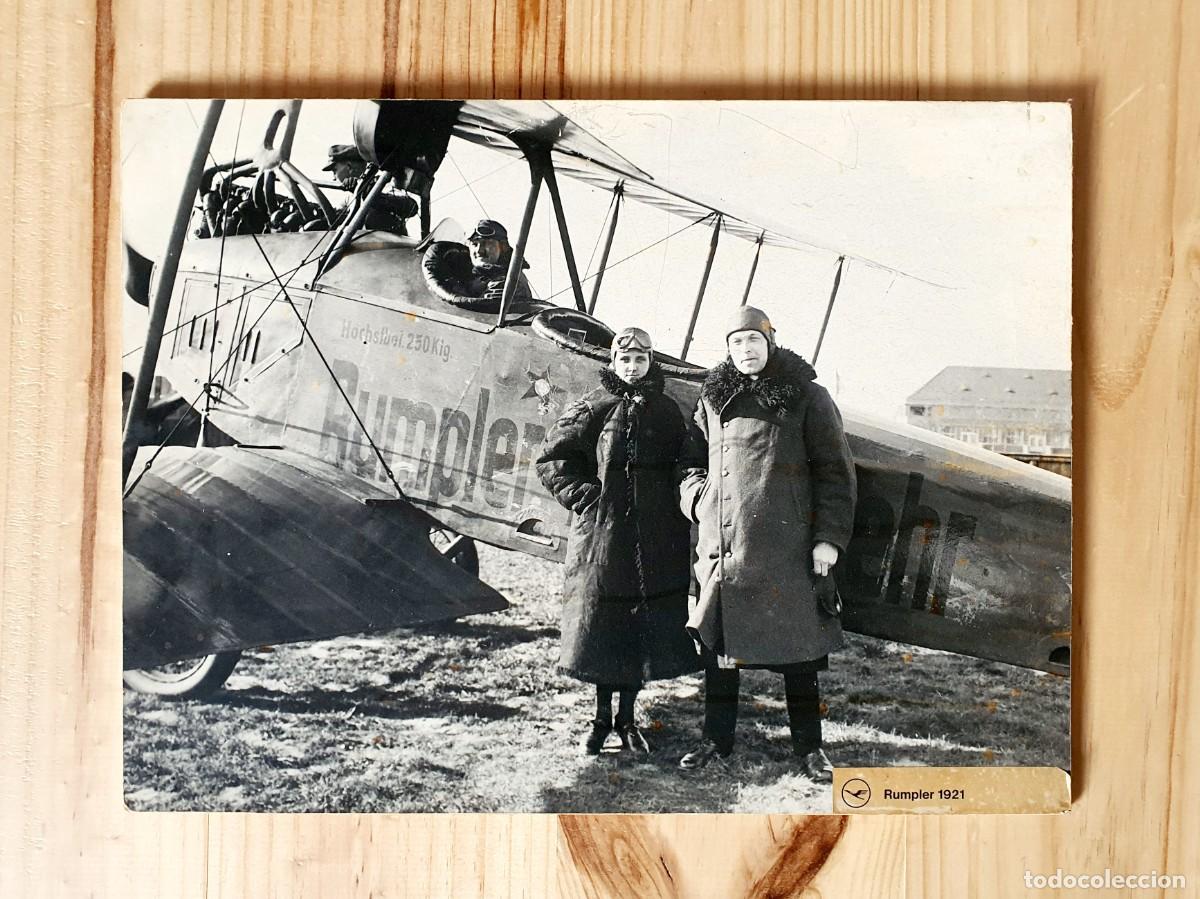 Antig&uuml;edades: Panel aerolineas Lufthansa, Rumpler 1921. - Foto 1