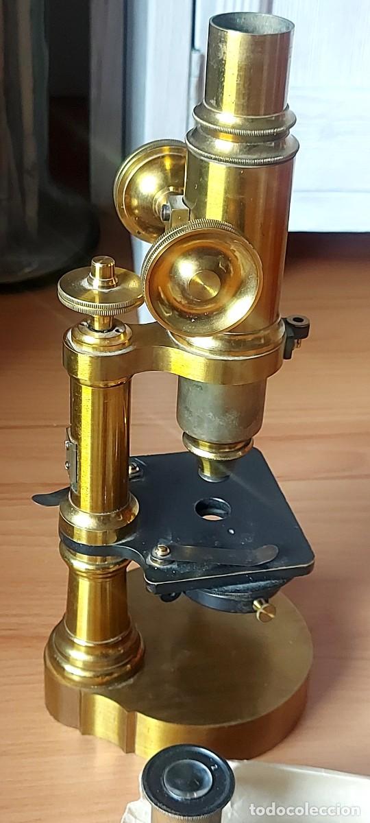 Antig&uuml;edades: Microscopio lat&oacute;n principios del XX - Foto 1