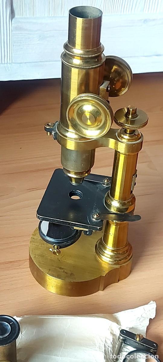 Antig&uuml;edades: Microscopio lat&oacute;n principios del XX - Foto 3