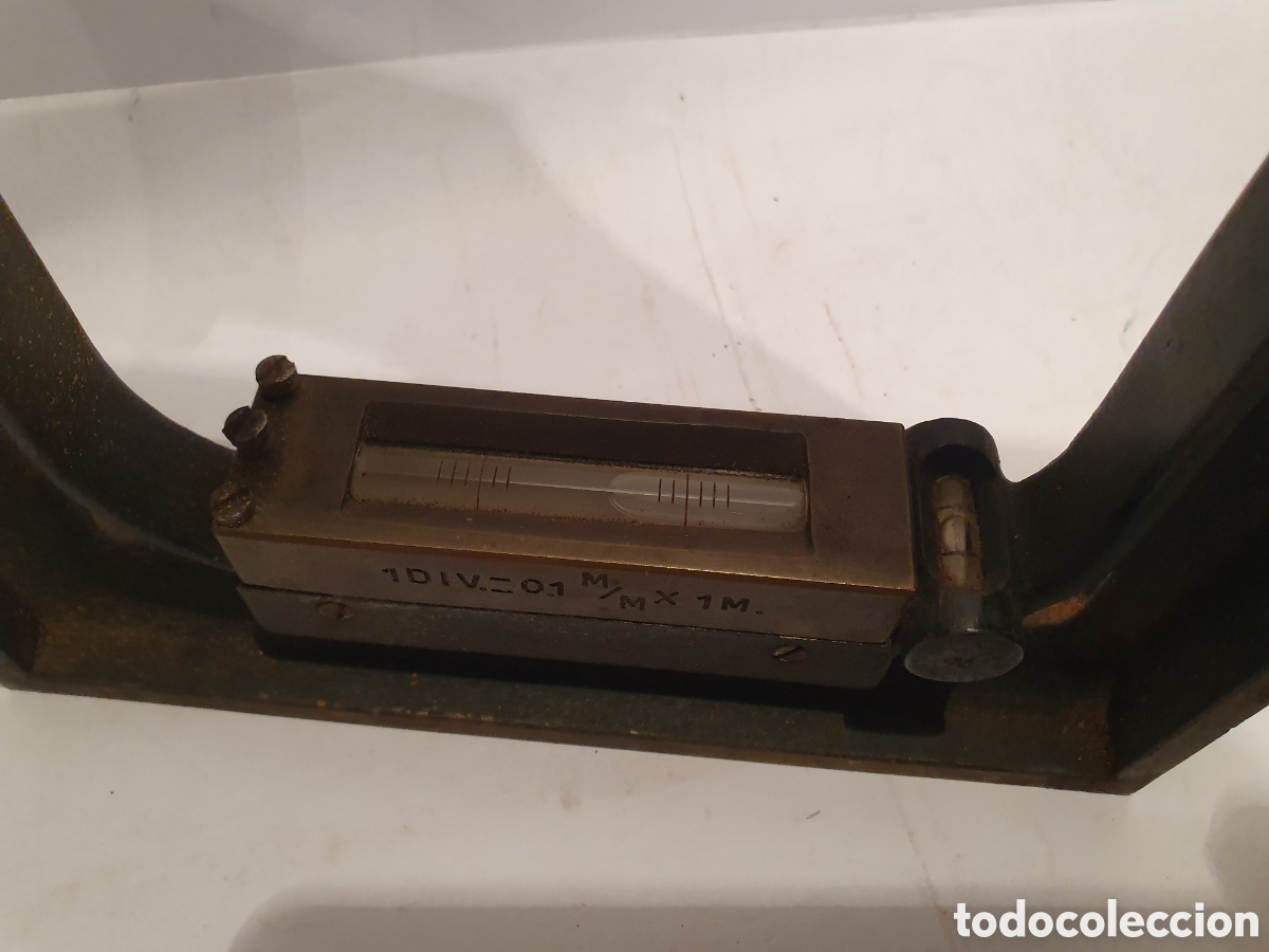 Antig&uuml;edades: NIVEL CUADRADO DE PRECISION. BASE PLANA Y PRISMATICA. - Foto 3