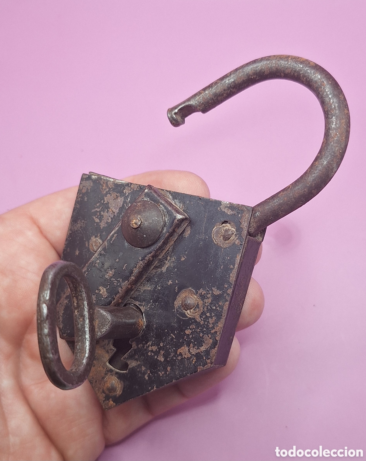 Antig&uuml;edades: Antiguo Candado Met&aacute;lico - Foto 13