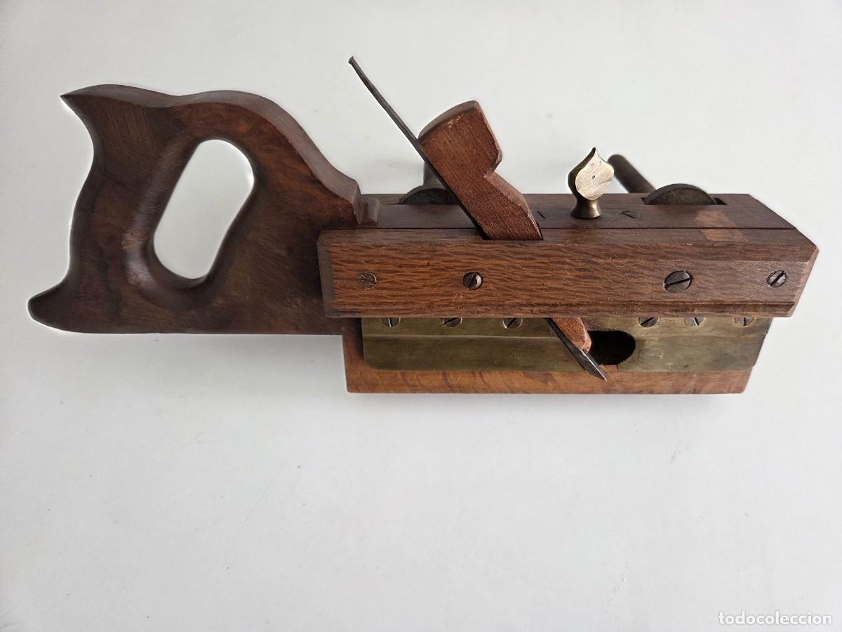 Antig&uuml;edades: Cepillo carpintero antiguo madera 1&ordf; mitad s. XX - Foto 4