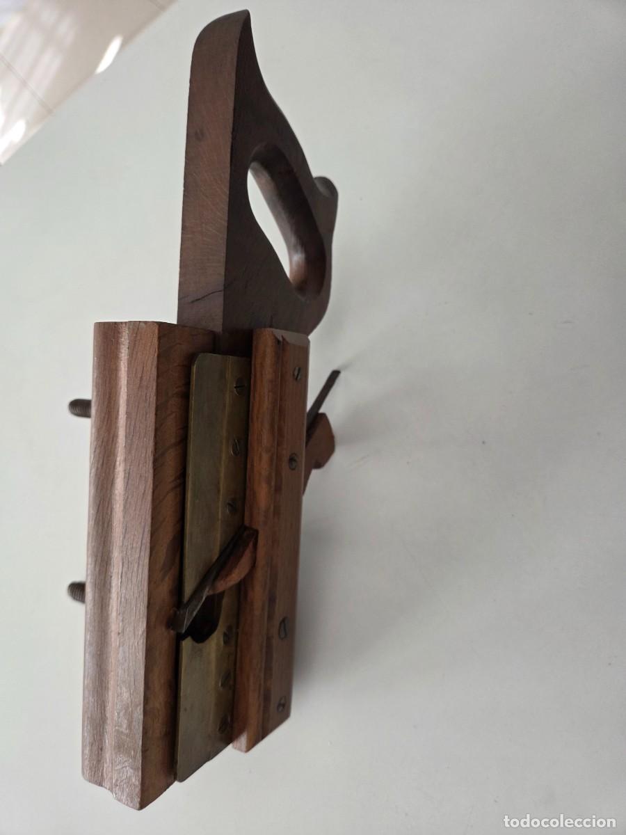 Antig&uuml;edades: Cepillo carpintero antiguo madera 1&ordf; mitad s. XX - Foto 5