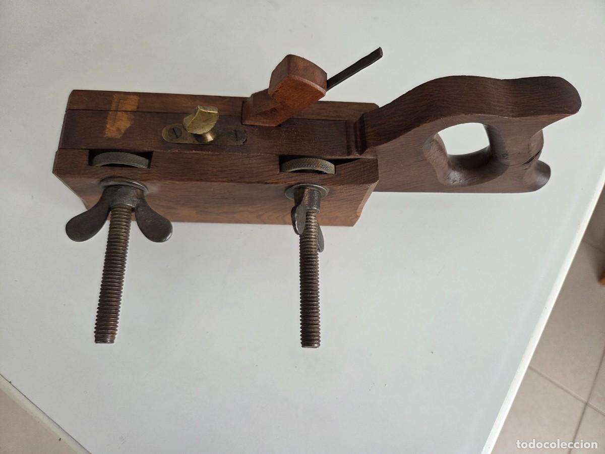 Antig&uuml;edades: Cepillo carpintero antiguo madera 1&ordf; mitad s. XX - Foto 8