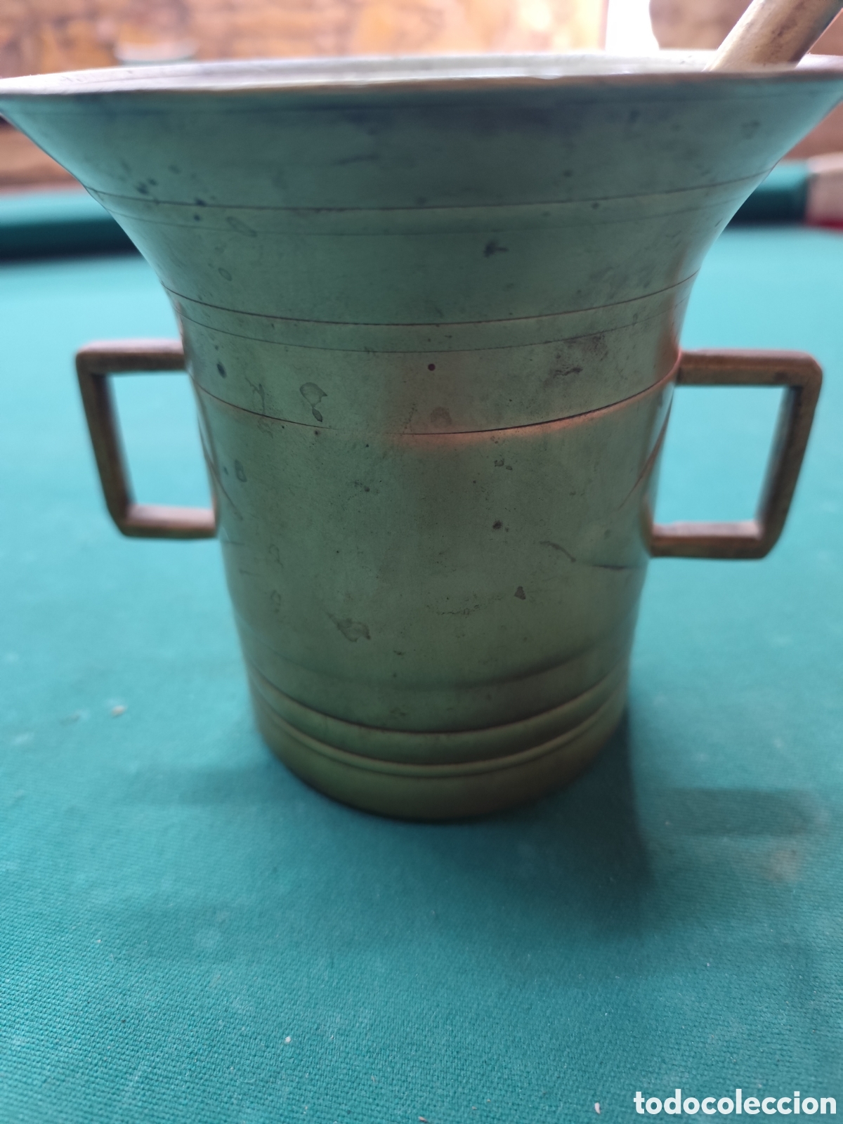 Antig&uuml;edades: Almirez antiguo de bronce - Foto 4