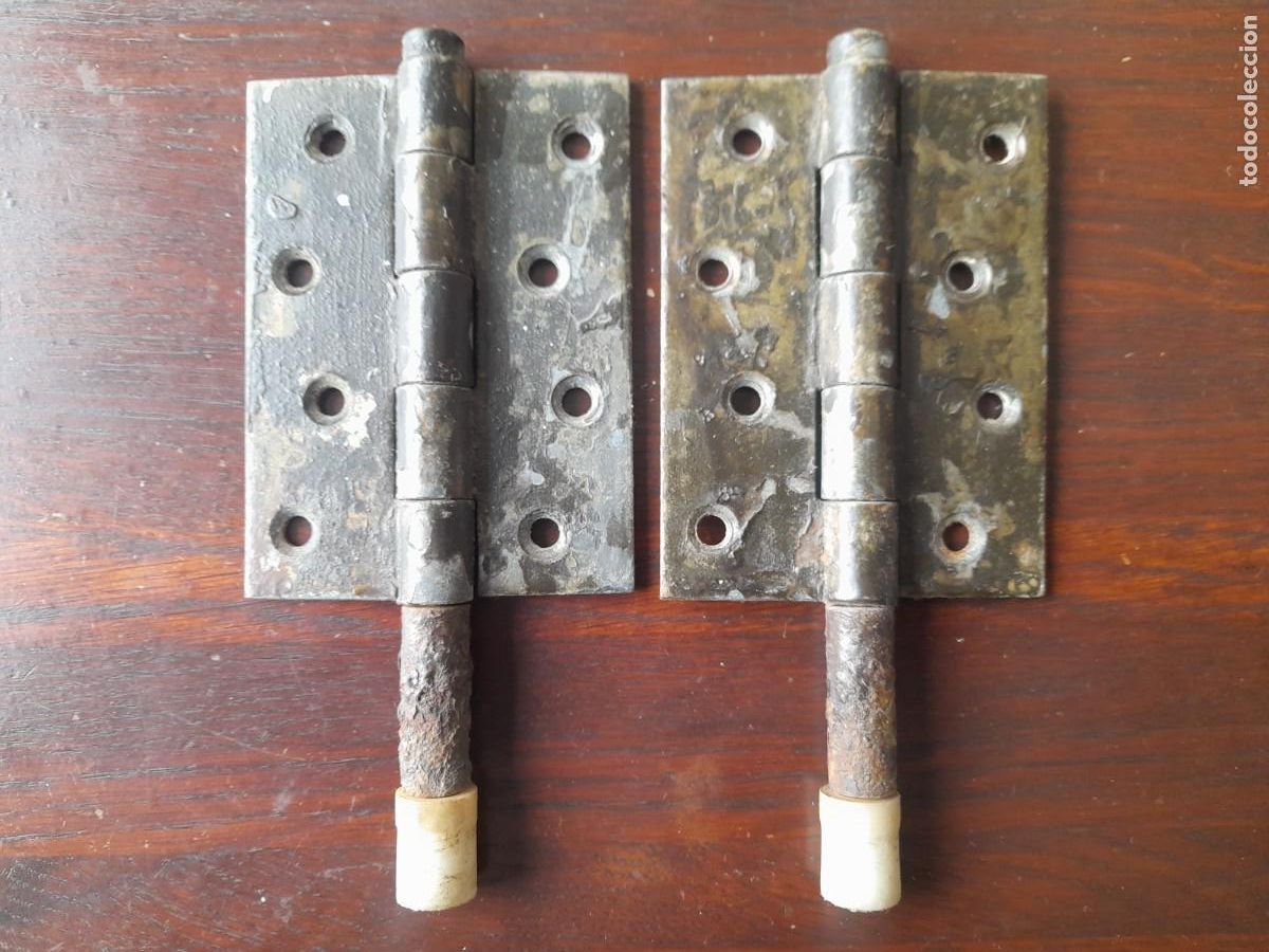 Antig&uuml;edades: Pareja de bisagras de librillo con vastago, - Foto 1