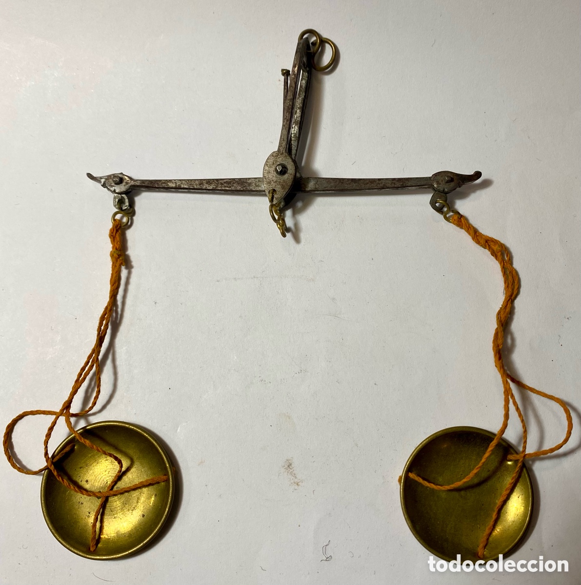 Antig&uuml;edades: balanza antigua de precisi&oacute;n para pesar monedas de oro y plata - Foto 3