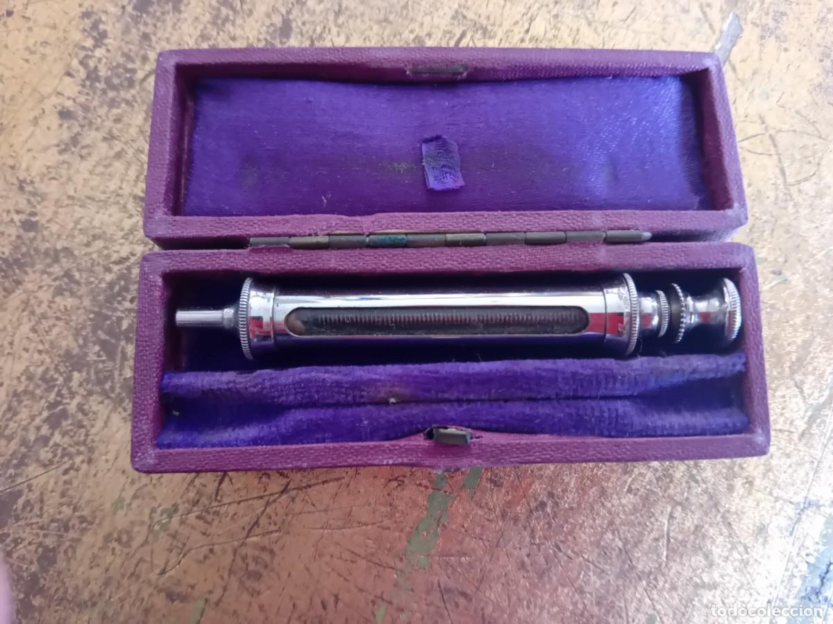 Antig&uuml;edades: Jeringa siglo XIX con estuche original - Foto 1