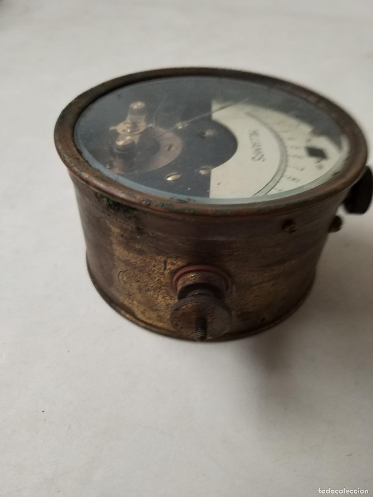 Antig&uuml;edades: antiguo voltimetro millians de bronce - c185 - Foto 4