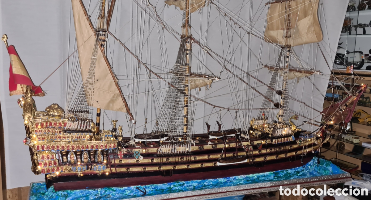 Antig&uuml;edades: MAQUETA NAV&Iacute;O ESPA&Ntilde;OL - Foto 2