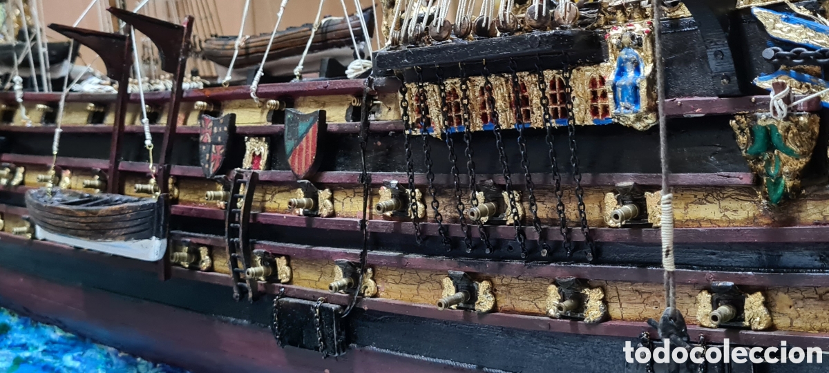 Antig&uuml;edades: MAQUETA NAV&Iacute;O ESPA&Ntilde;OL - Foto 3