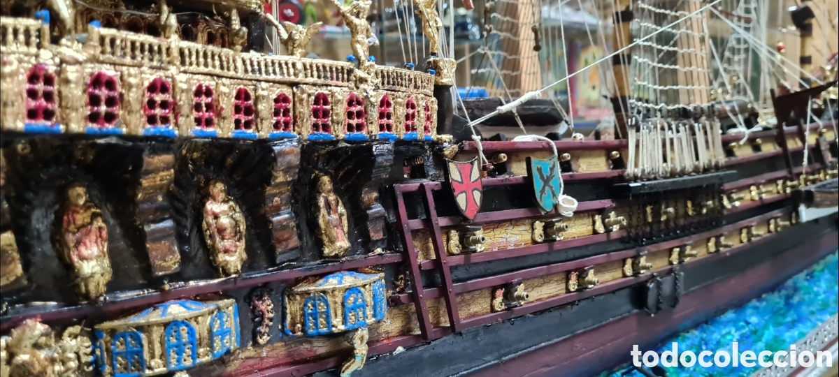 Antig&uuml;edades: MAQUETA NAV&Iacute;O ESPA&Ntilde;OL - Foto 5