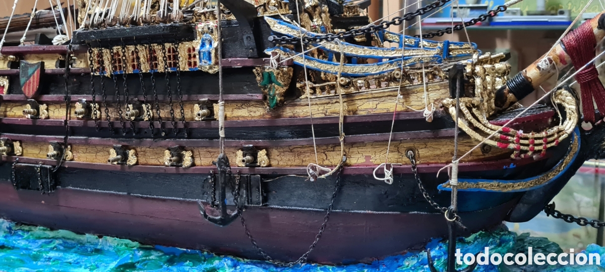 Antig&uuml;edades: MAQUETA NAV&Iacute;O ESPA&Ntilde;OL - Foto 4