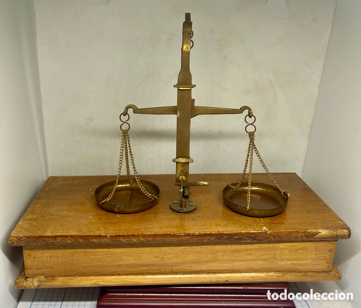 Antig&uuml;edades: ANTIGUA BALANZA DE PRECISI&Oacute;N DE BRONCE , COMPLETA - Foto 14