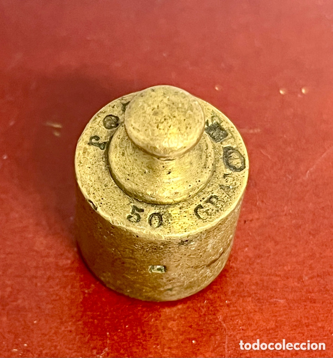 Antig&uuml;edades: Pesa de bronce de 50 gramos - Foto 2