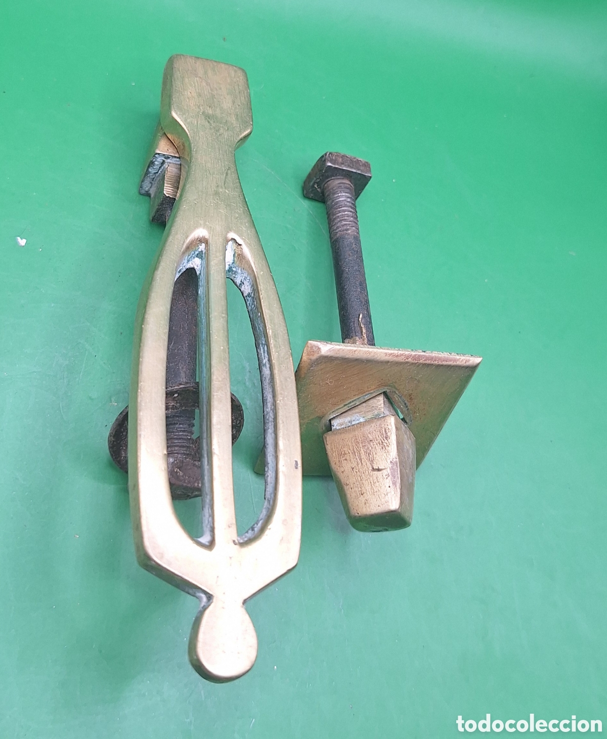 Antig&uuml;edades: Antiguo Llamador de Bronce para Puerta - Foto 4