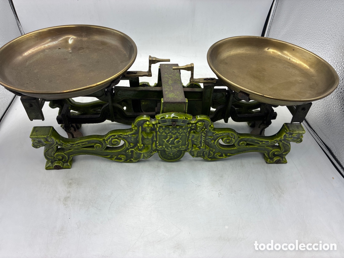 Antig&uuml;edades: Peso Balanza Porcelana. - Foto 3