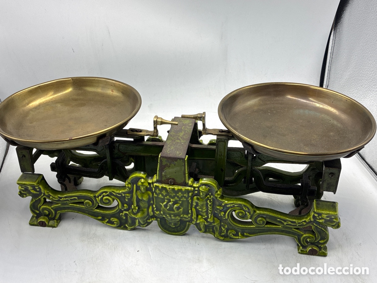 Antig&uuml;edades: Peso Balanza Porcelana. - Foto 7