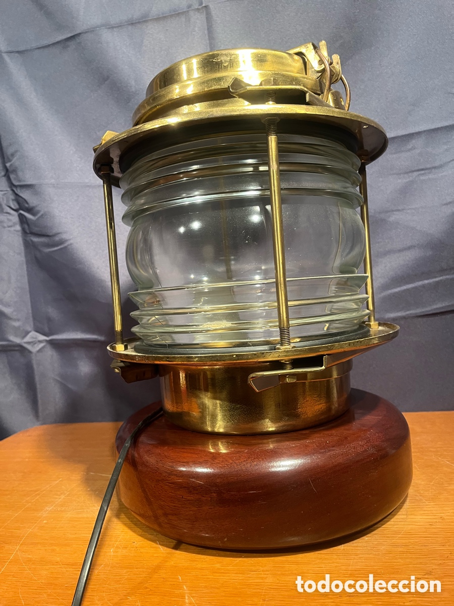 Antig&uuml;edades: Espectacular Faro De Barco Electrificado - Foto 3