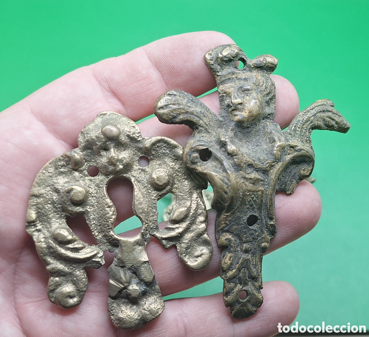 Antig&uuml;edades: Lote de Embellecedores - Remates de Mueble de Bronce - - Foto 13