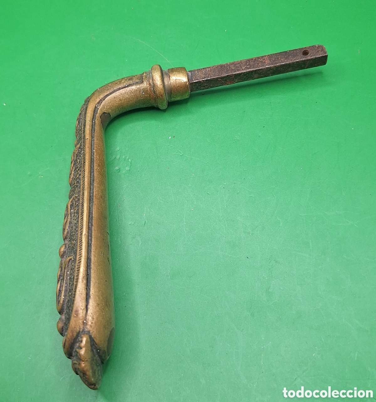 Antig&uuml;edades: Antigua Maneta - Manilla de Puerta de Bronce - Foto 4