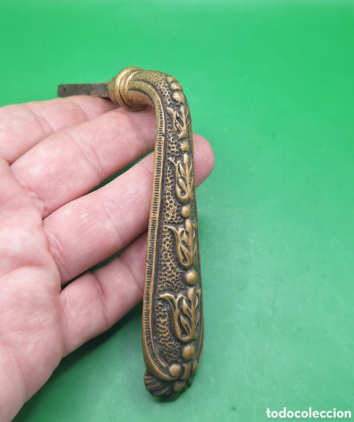 Antig&uuml;edades: Antigua Maneta - Manilla de Puerta de Bronce - Foto 1