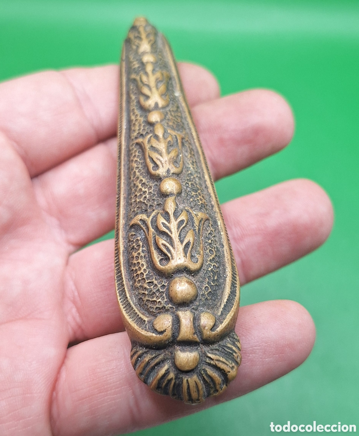 Antig&uuml;edades: Antigua Maneta - Manilla de Puerta de Bronce - Foto 10