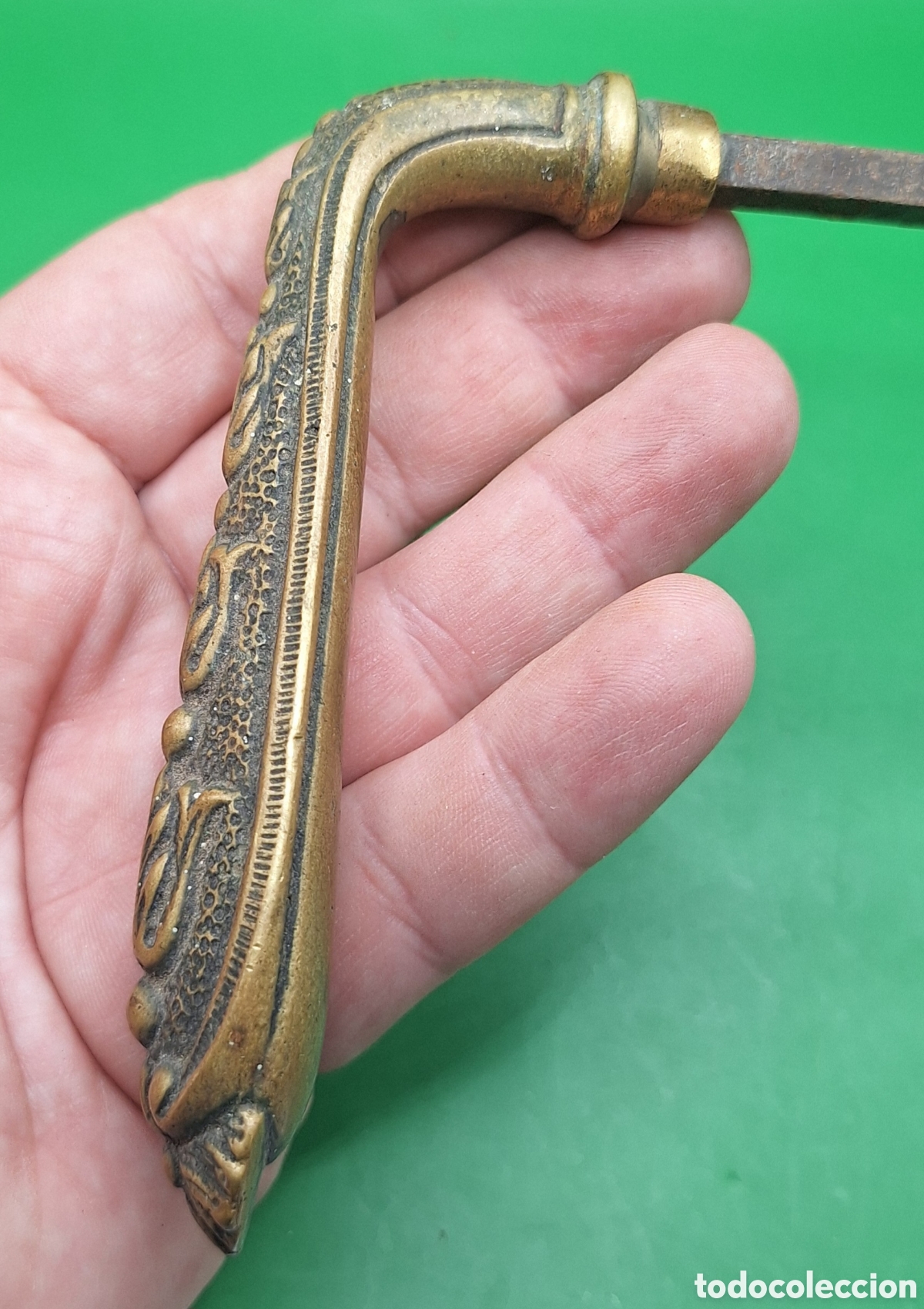 Antig&uuml;edades: Antigua Maneta - Manilla de Puerta de Bronce - Foto 11