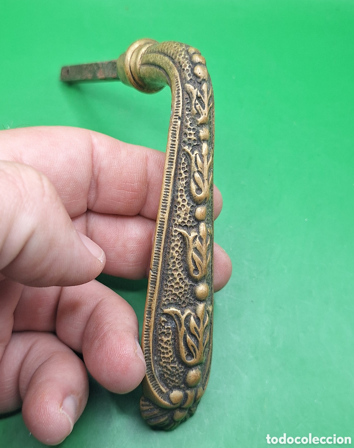 Antig&uuml;edades: Antigua Maneta - Manilla de Puerta de Bronce - Foto 13
