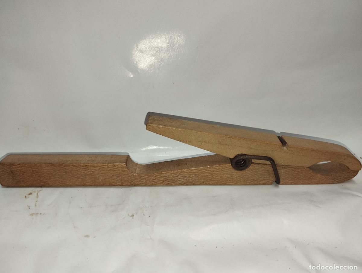 Antig&uuml;edades: PINZA DE MADERA DE LABORATORIO ANTIGUA - Foto 3