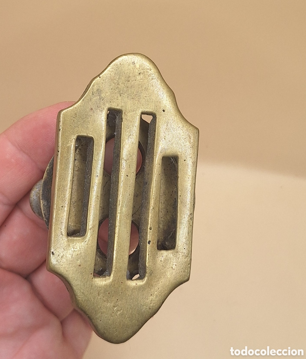 Antig&uuml;edades: Antigua Mirilla de Bronce para Puerta - Foto 2
