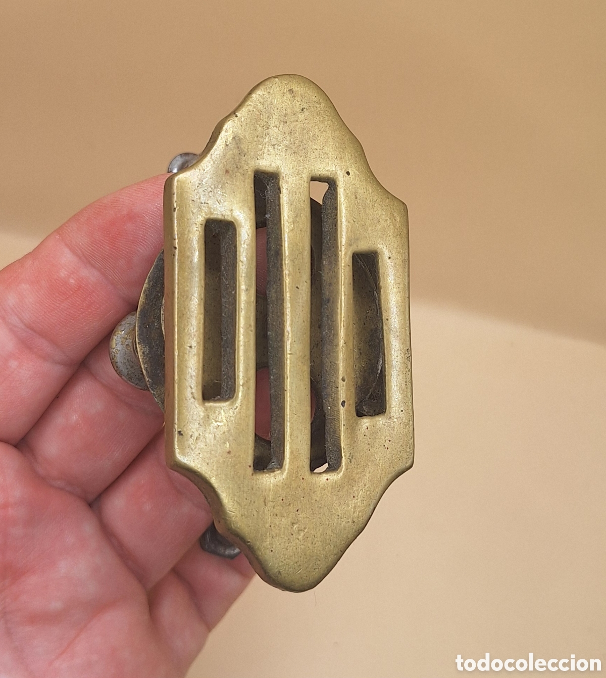 Antig&uuml;edades: Antigua Mirilla de Bronce para Puerta - Foto 3