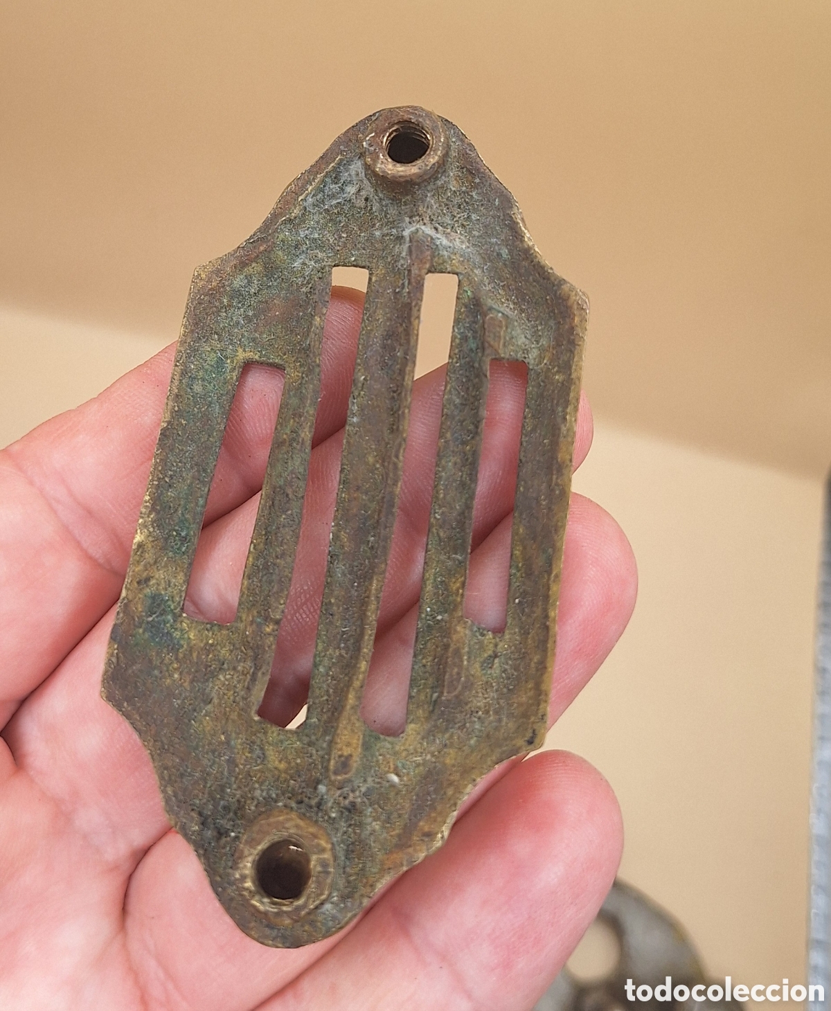 Antig&uuml;edades: Antigua Mirilla de Bronce para Puerta - Foto 12