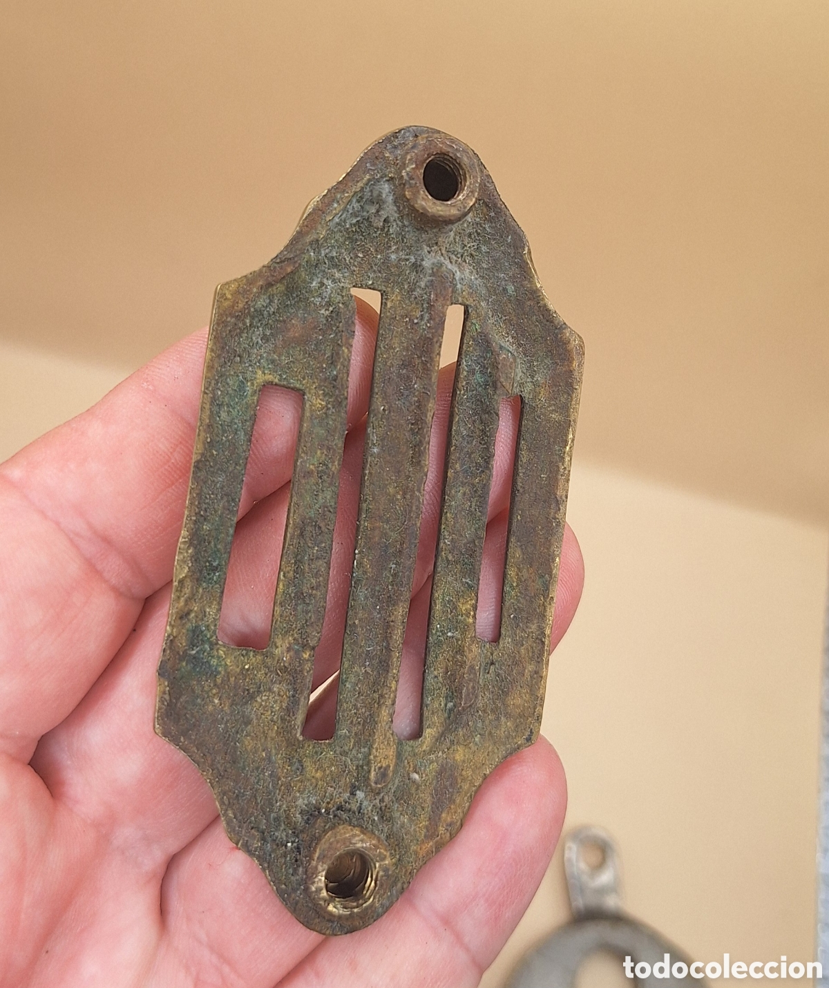 Antig&uuml;edades: Antigua Mirilla de Bronce para Puerta - Foto 13