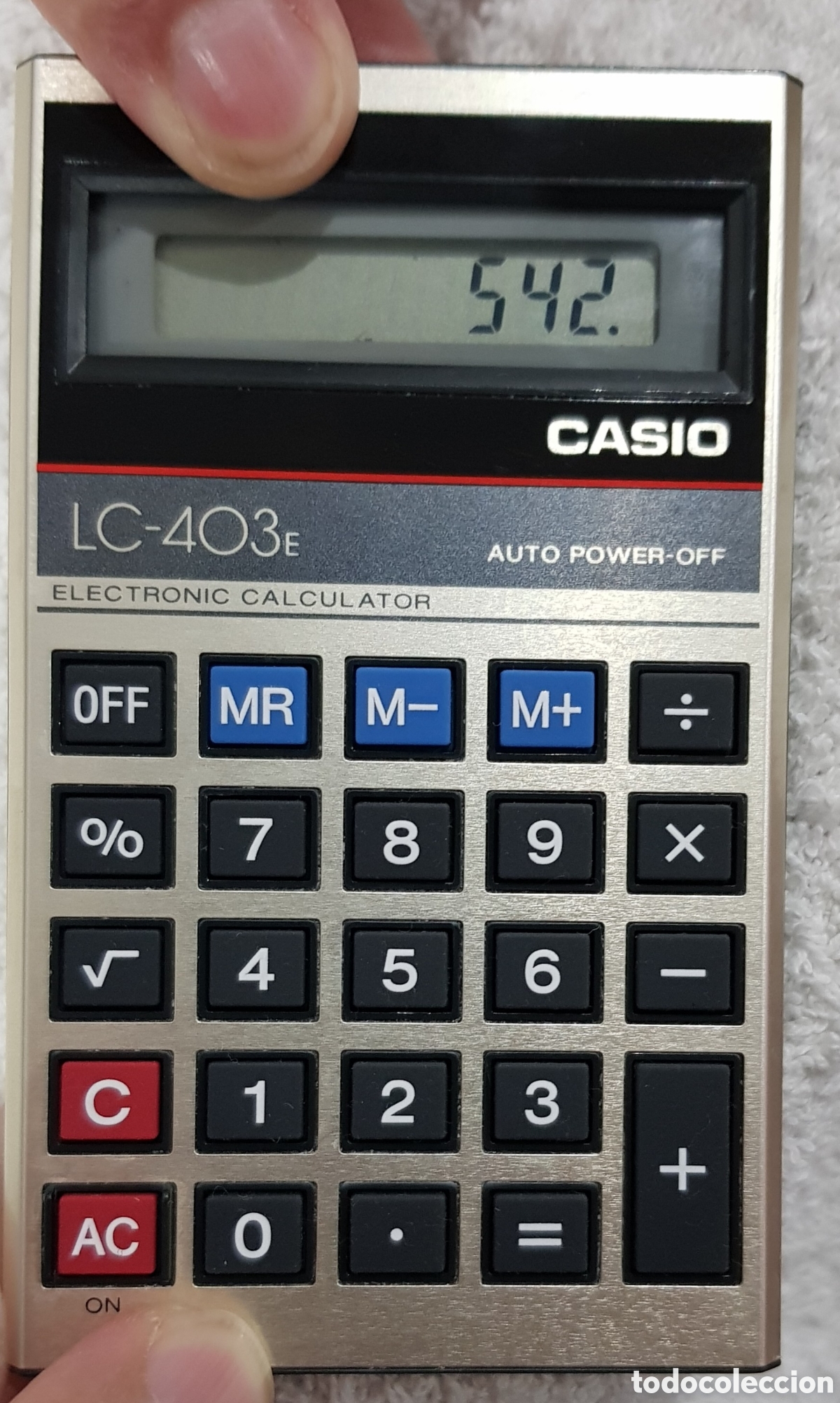 Antig&uuml;edades: CASIO LC-403E CALCULADORA ELECTR&Oacute;NICA - Foto 2