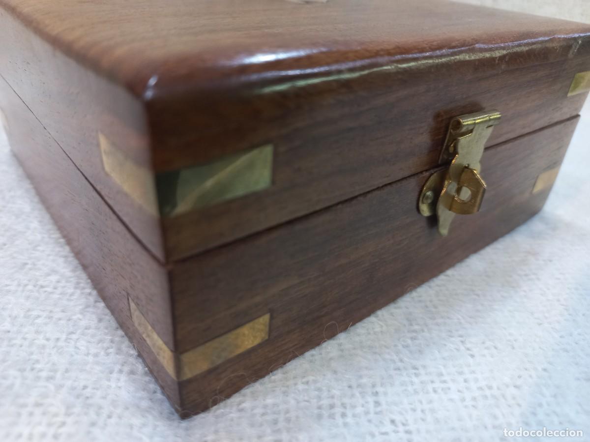 Antig&uuml;edades: BR&Uacute;JULA CUADRANTE SOLAR (13cm) caja de madera - Foto 10